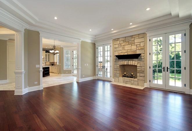 natural, wide-plank wood floors in a rustic farmhouse